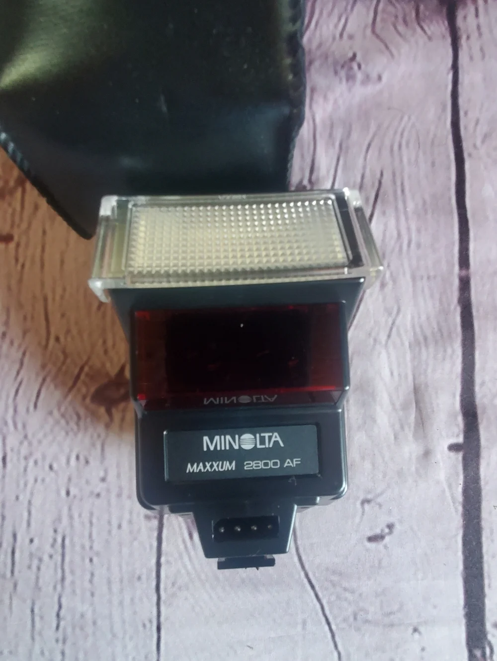 Minolta Maxxum 2800 AF Flash Light Unit Shoe-mount Electronic Flash Unit W/ Case